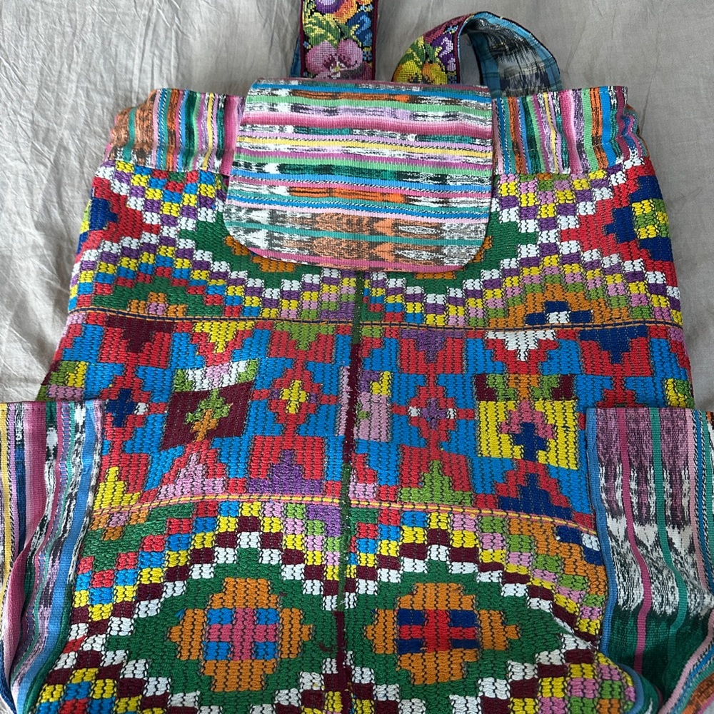 Nena & Co Red and Pink Artisanal Backpacks